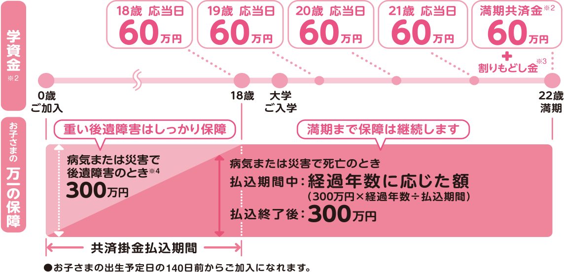 年齢と学資金